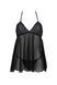 Пеньюар Passion KERRIA CHEMISE black, XXL/XXXL, кружевной верх, трусики в комплекте