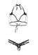 Leg Avenue Open cup bra and pearl panty OS Black