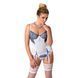 (SALE) Корсет з пажами ELENI CORSET white 4XL / 5XL - Passion, трусики