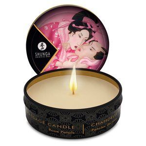 Масажна свічка Shunga Mini Massage Candle &ndash; Rose Petals (30 мл) з афродизіаками