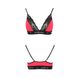 Эластичный топ с кружевом Passion PS001 TOP, red-black, XL