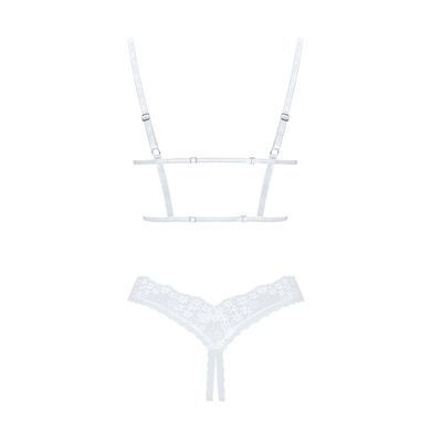 Еротичний комплект Obsessive Heavenlly 2-pcs cupless set XS/S, відкриті груди, з доступом