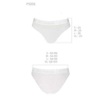 Трусики з прозорою вставкою Passion PS006 PANTIES, white, Білий