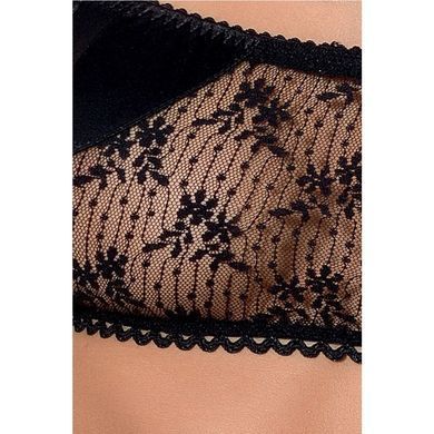 Комплект белья Passion Exclusive PETRA SET L/XL, black, стринги, широкий пояс, лиф-топик, Черный, XXL\XXXL