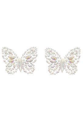 Пестис-метелики з кристалів Leg Avenue Chrysallis nipple sticker, наліпки, світяться у темряві