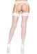 Чулки-сетка для крепления на пояс Leg Avenue Nylon Fishnet Thigh Highs One size, White