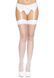 Чулки-сетка для крепления на пояс Leg Avenue Nylon Fishnet Thigh Highs One size, White