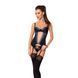 Корсет із пажами GISELE CORSET black &mdash; Passion Exclusive, трусики, Чорний, XXL/XXXL