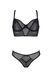 Комплект Passion DROSERA SET black, XXL/XXXL, сетка+кружево, бюстье и трусики танга