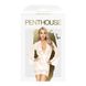 Комплект пеньюар с декором в виде роз и стрингами Penthouse - Sweet Retreat White XL