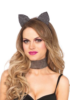 Leg Avenue Cat ear headband & choker set Black