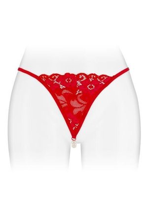 Трусики-стринги с жемчужной ниткой Fashion Secret VENUSINA Red, Красный