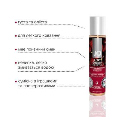 Смазка на водной основе JO H2O &mdash; Cherry Burst (30 мл) без сахара, растительный глицерин