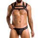 Комплект чоловічої білизни з кріпленнями Passion 043 JACOB S/M Black, труси, шлейки