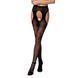 Колготки-бодистокинги с открытым доступом Passion S017 One Size, Black, имитация чулок и пояса