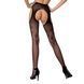 Колготки-бодистокинги с открытым доступом Passion S017 One Size, Black, имитация чулок и пояса