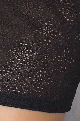 (SALE) Сорочка приталенная CAROLYN CHEMISE black - Passion, трусики, Черный, 4XL\5XL