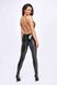 Комбинезон Noir Handmade F306 Mirage catsuit with jewelry rhinestone chain adorning the back, 3XL