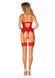 Комплект корсет та стрінги Obsessive Ingridia corset & thong M/L, червоний