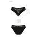 Трусики с широкой резинкой и кружевом Passion PS001 PANTIES S, black