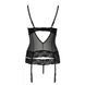 Корсет з відкритими грудьми Passion Exclusive NORTH CORSET S/M, black, пажі, трусики, шнурівка