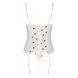 Корсет з підв'язками, стрінги Passion LOVELIA CORSET XXL/XXXL, white