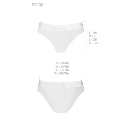 Трусики з прозорою вставкою Passion PS002 PANTIES, white, Білий