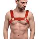 Мужская портупея на грудь Feral Feelings - Bulldog Harness Red, Красный