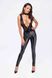 Комбінезон Noir Handmade F298 Libido Deep-V catsuit with collar and pearl chain, 3XL