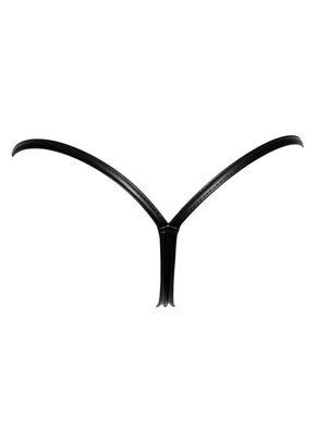 Трусики з мокрим ефектом Noir Handmade P008 Powerwetlook panty with gold clasp, 3XL, на застібках