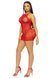 Платье-сетка со стразами Leg Avenue Rhinestone halter mini dress Red, открытая спина, one size