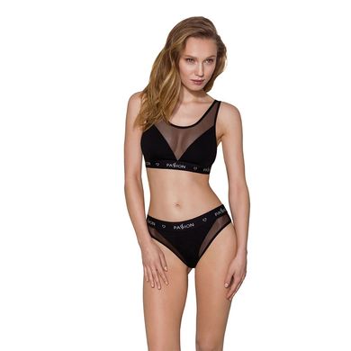 Топ с прозрачной вставкой Passion PS002 TOP, black, Черный, XL