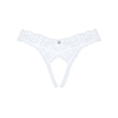 Мереживні танга Obsessive Heavenlly crotchless thong XL/2XL, з доступом