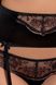 Комплект білизни BRIDA SET OpenBra black L/XL - Passion Exclusive: трусики-танга, пояс, відкритий лі