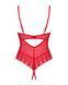 Боді з доступом Obsessive Ingridia crotchless teddy XL/2XL, червоне, відкриті груди