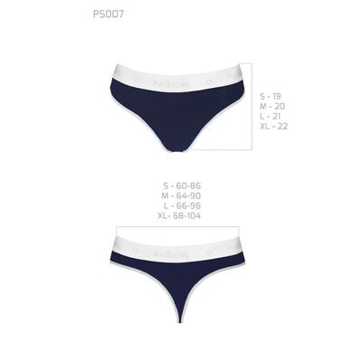 Спортивні трусики-стрінги Passion PS007 PANTIES, navy blue, Темно-синий (Navy Blue)