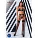 Комплект білизни Passion Exclusive PERDITA SET black, стрепи, ліф, стрінги,пояс для панчіх, Чорний