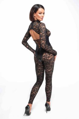 Комбинезон Noir Handmade F299 Enigma lace catsuit with underbust bodice, 3XL