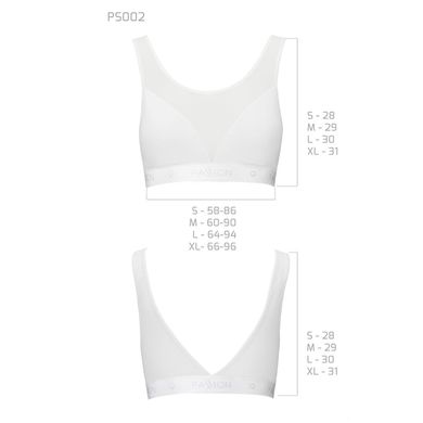 Топ з прозорою вставкою Passion PS002 TOP, white, Білий