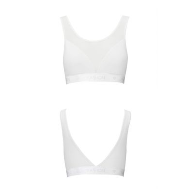 Топ з прозорою вставкою Passion PS002 TOP, white, Білий