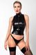 Топ Noir Handmade F324 Glam wetlook top with vinyl corset, 3XL