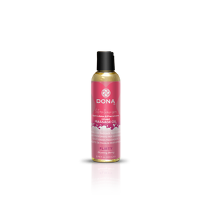 Масажна олія DONA Massage Oil FLIRTY – BLUSHING BERRY (110 мл) з феромонами та афродизіаками