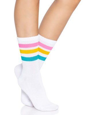 Шкарпетки жіночі в смужку Leg Avenue Pride crew socks Pansexual, 37&ndash;43 розмір