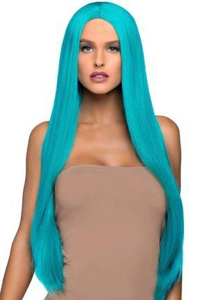 Перука Leg Avenue 33&Prime; Long straight center part wig turquoise
