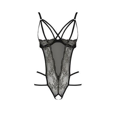 Боді монокіні з відкритими грудями Passion Exclusive VALERY BODY L/XL, black, Чорний, XXL/XXXL