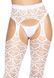 Ажурні колготки із сердечками Leg Avenue Heart White, one size, імітація панчіх