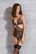 Корсет Passion AMBERLY CORSET black, XXL/XXXL, с застежками для чулок, трусики в комплекте