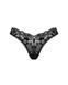 Кружевные стринги Obsessive Donna Dream thong XL/2XL Black, низкая посадка