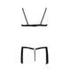 Комплект білизни Passion Exclusive KASSANDRA SET OpenBra 2XL/3XL black, ліф, трусики-спідниця
