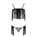 Комплект білизни Passion Exclusive KASSANDRA SET OpenBra 2XL/3XL black, ліф, трусики-спідниця